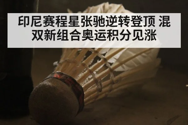 印尼赛程星张驰逆转登顶 混双新组合奥运积分见涨